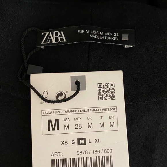 NWT Zara Square Neck Fitted Midi Dress - Picture 15 of 17